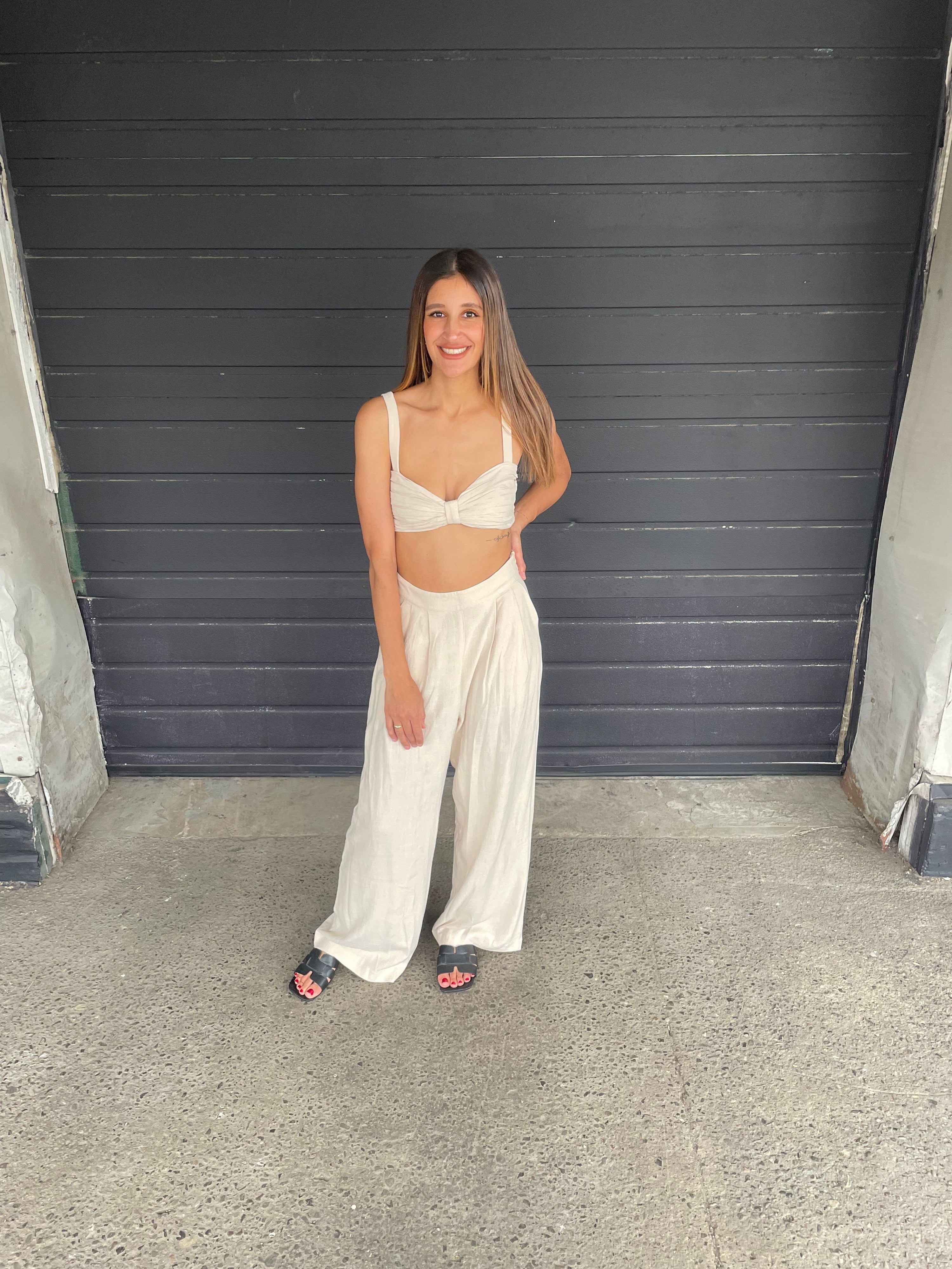 Renee Taupe Linen Set
