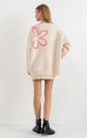 Butterfly To Flower Oversized Sweater - Muted Closet