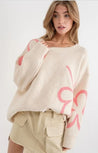 Butterfly To Flower Oversized Sweater - Muted Closet